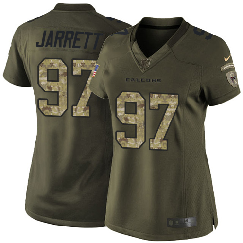 Women's Limited Grady Jarrett Nike Jersey Green - #97 Salute to Service NFL Atlanta Falcons